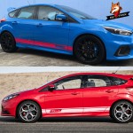 Long DIY Auto Vinyl Racing Sports Styling Decals Car Side Body Stickers for Ford Focus 2 3 MK2 MK3 Car Accessories